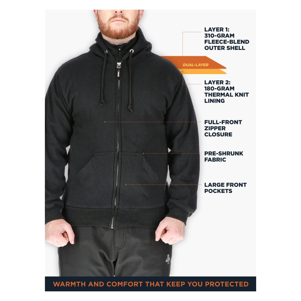 RefrigiWear Thermal Lined Sweatshirt (Black) | All Security Equipment