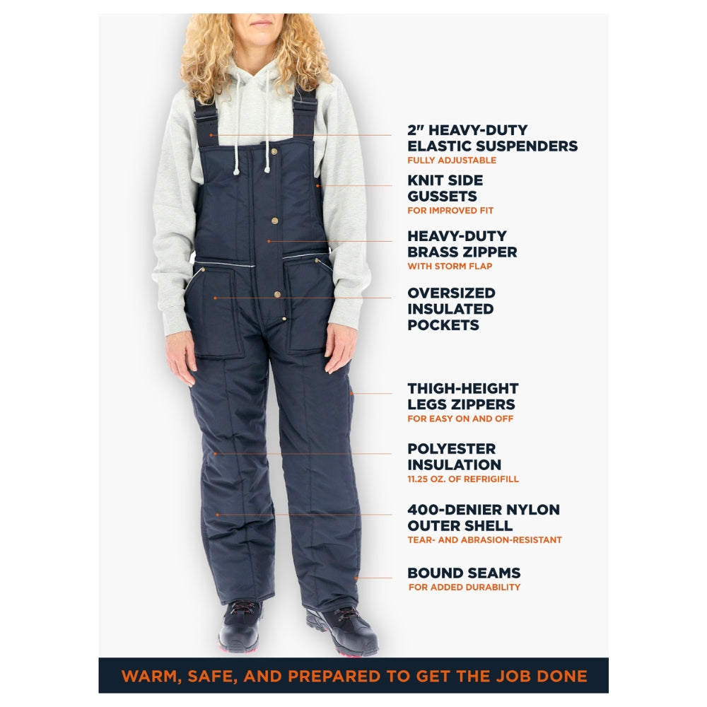 RefrigiWear Women's Iron-Tuff® Bib Overalls | All Security Equipment