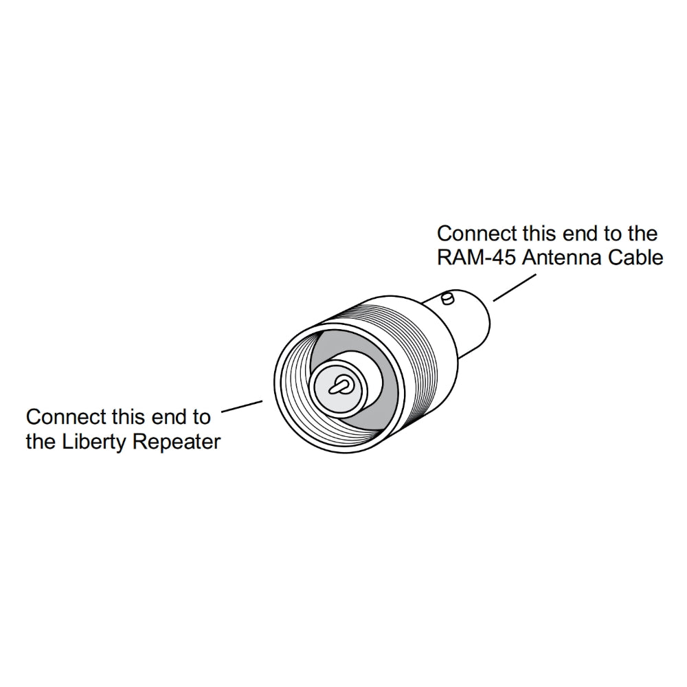 Ritron 2100380 N Plug to BNC Jack Adapter for Liberty Repeater | All Security Equipment