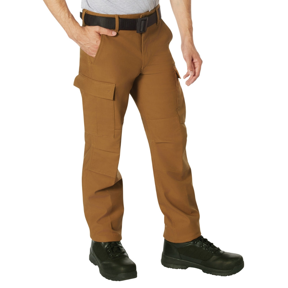 Rothco Active Flex Fleece Lined Canvas Work Pants (Work Brown) - 2
