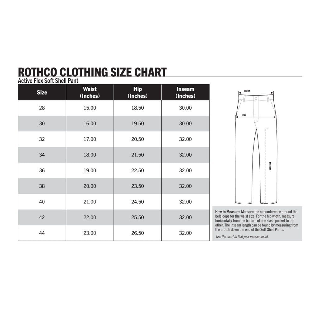 Rothco Active Flex Soft Shell Pant (Black) | All Security Equipment - 11