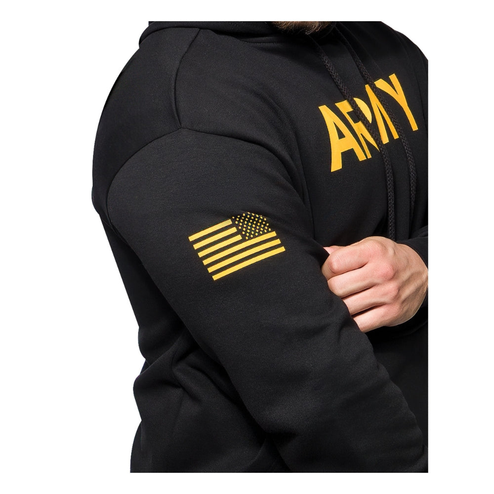 Rothco Army Printed Pullover Hoodie - Black | All Security Equipment - 5