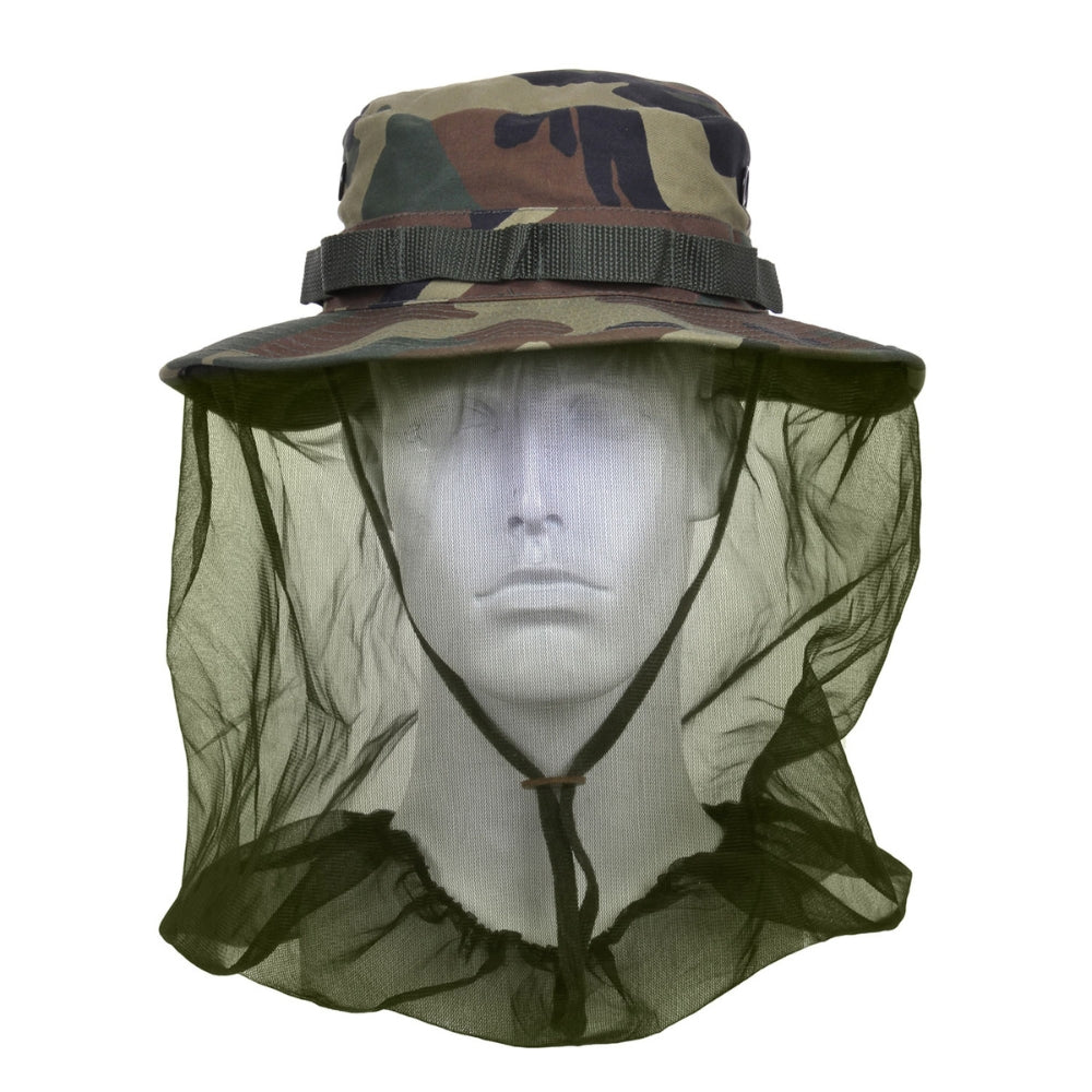 Rothco Boonie Hat With Mosquito Netting (Woodland Camo)