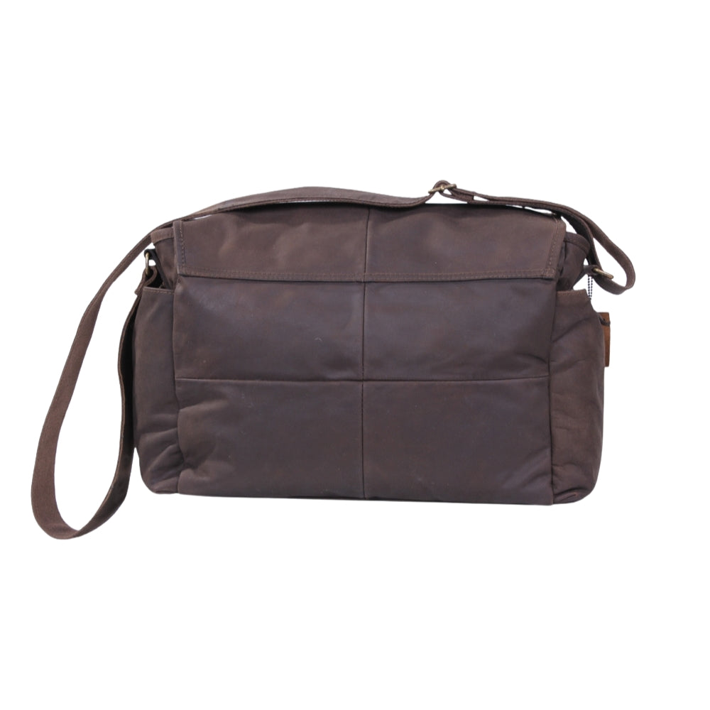 Rothco Brown Leather Classic Messenger Bag 613902991484 - 3