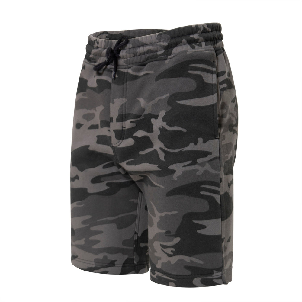 Rothco Camo And Solid Color Sweatshorts (Black Camo) - 2