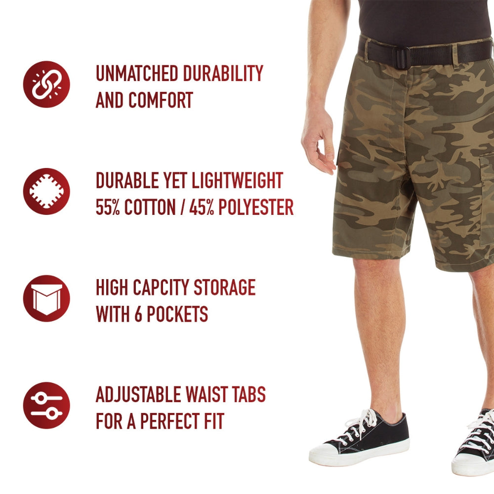 Rothco Camo BDU Shorts (Coyote Camo) | All Security Equipment - 5