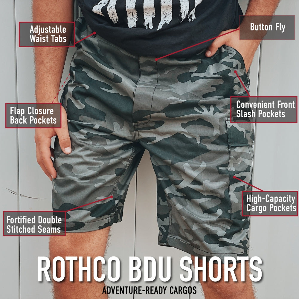 Rothco Camo BDU Shorts (Coyote Camo) | All Security Equipment - 6