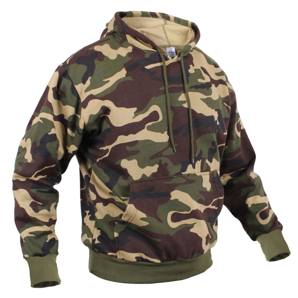 Rothco Camo Pullover Hooded Sweatshirt (Woodland Camo) - 1