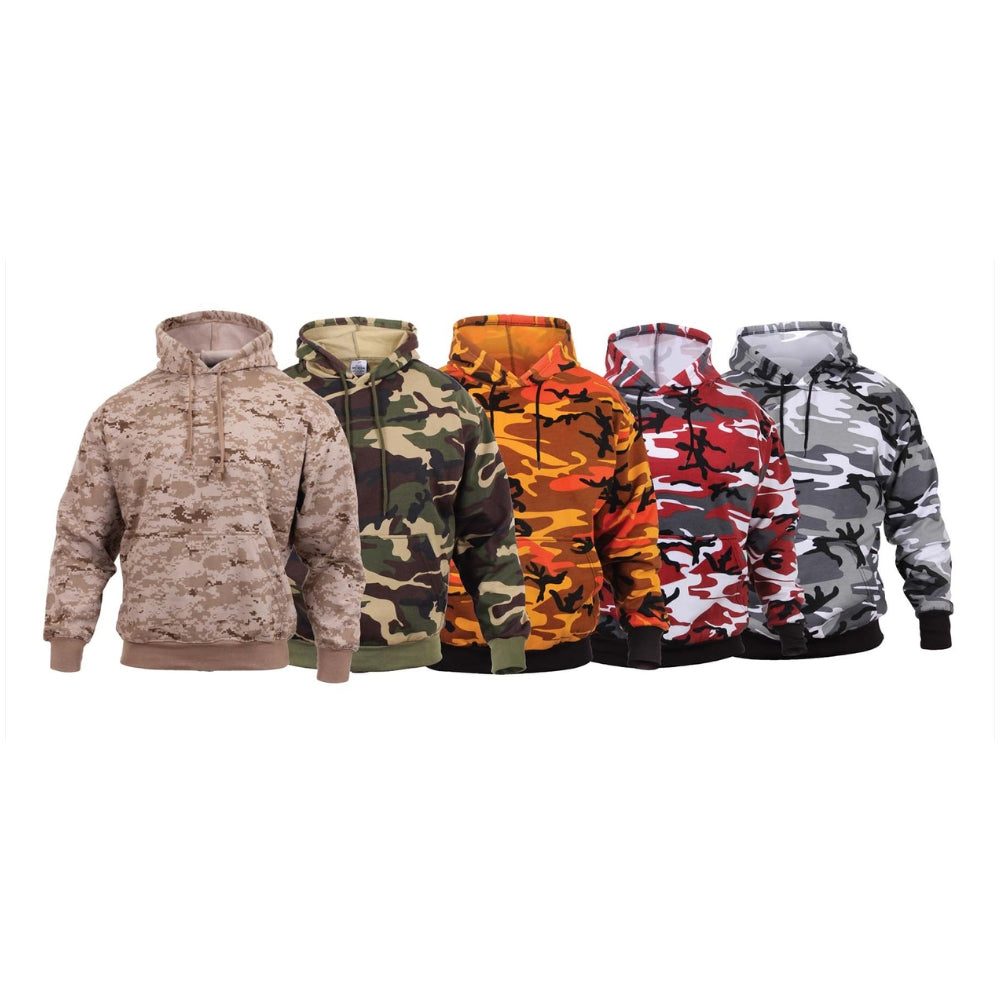 Rothco Camo Pullover Hooded Sweatshirt (Woodland Camo) - 5