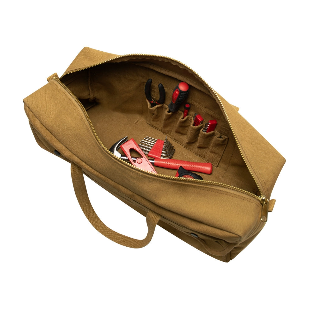 Rothco Canvas Jumbo Tool Bag With Brass Zipper | All Security Equipment - 11