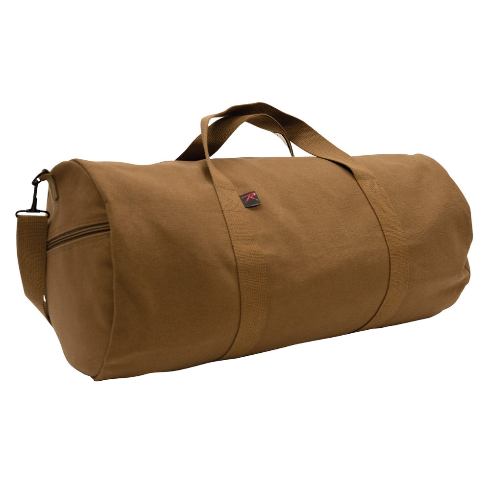 Rothco Canvas Shoulder Duffle Bag (Work Brown) | All Security Equipment - 1