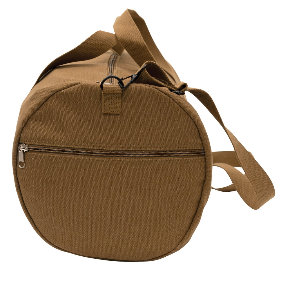 Rothco Canvas Shoulder Duffle Bag (Work Brown) | All Security Equipment - 4