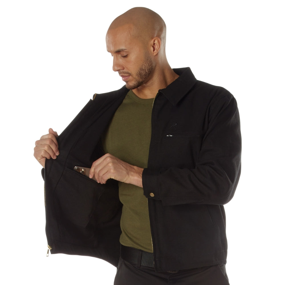 Rothco Canvas Work Jacket (Black) | All Security Equipment - 5