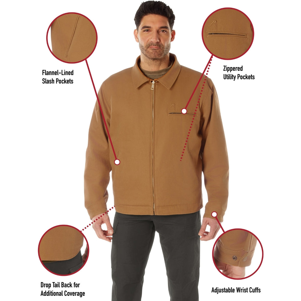 Rothco Canvas Work Jacket (Work Brown) | All Security Equipment - 12