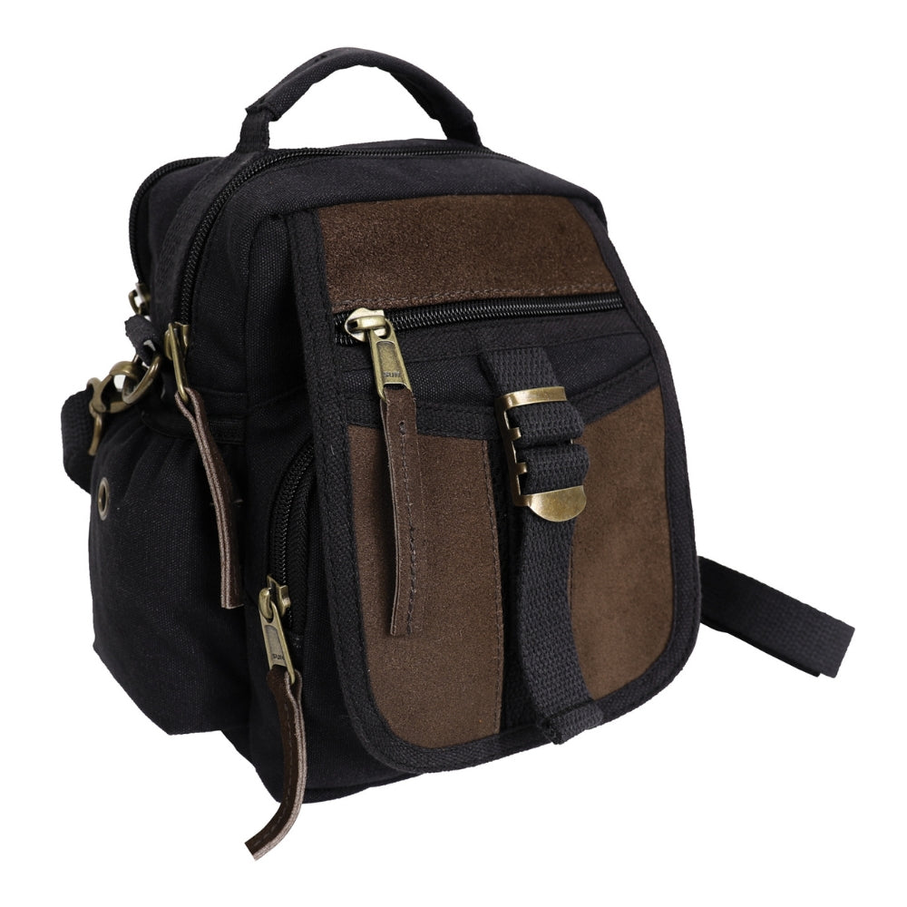 Rothco Canvas & Leather Travel Shoulder Bag | All Security Equipment - 3