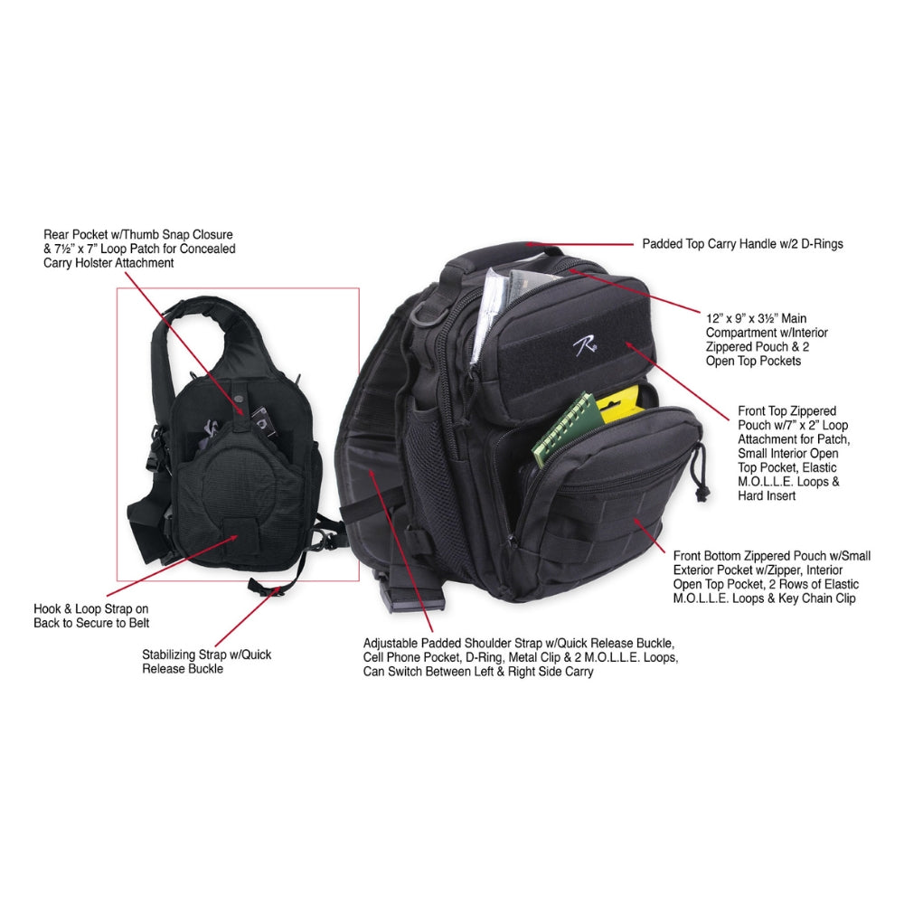 Rothco Compact Tactisling Shoulder Bag All Security Equipment