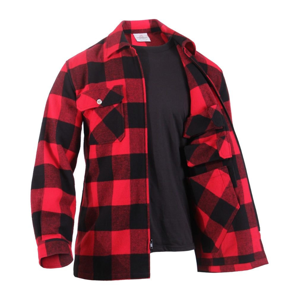 Rothco Concealed Carry Flannel Shirt (Red) | All Security Equipment - 4