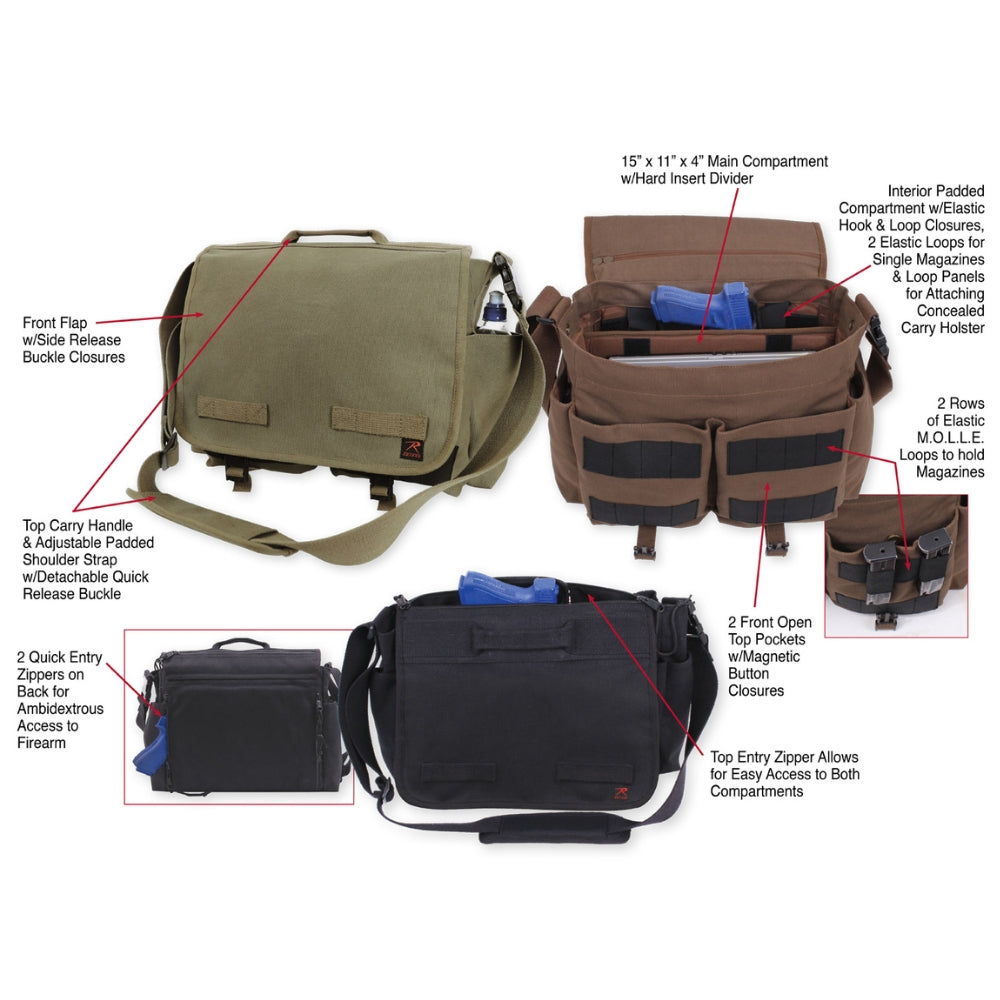 Rothco Concealed Carry Messenger Bag | All Security Equipment - 13