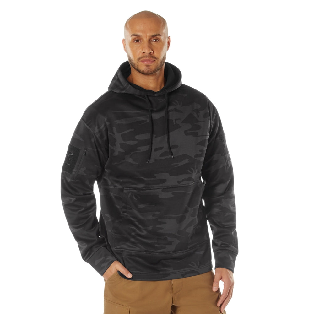 Rothco Concealed Carry Midnight Camo Hoodie (Midnight Black Camo) - 3