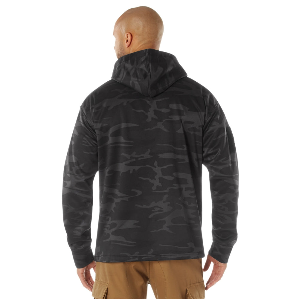 Rothco Concealed Carry Midnight Camo Hoodie (Midnight Black Camo) - 4