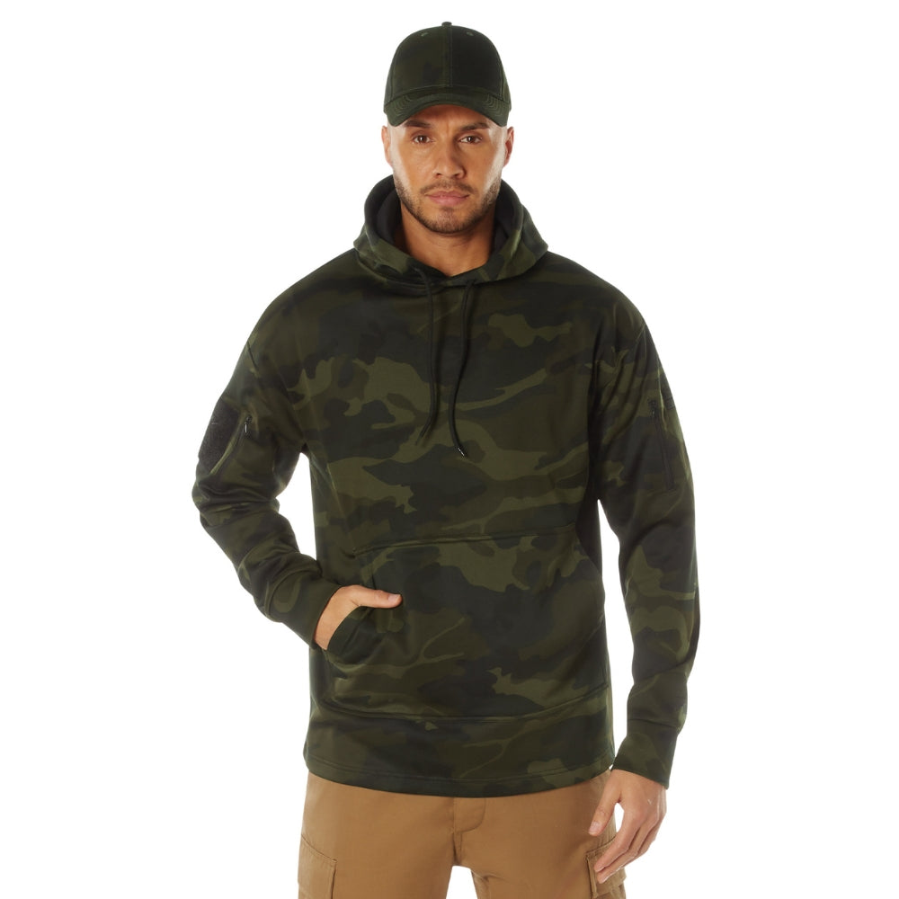 Rothco Concealed Carry Midnight Camo Hoodie (Midnight Woodland Camo) - 1