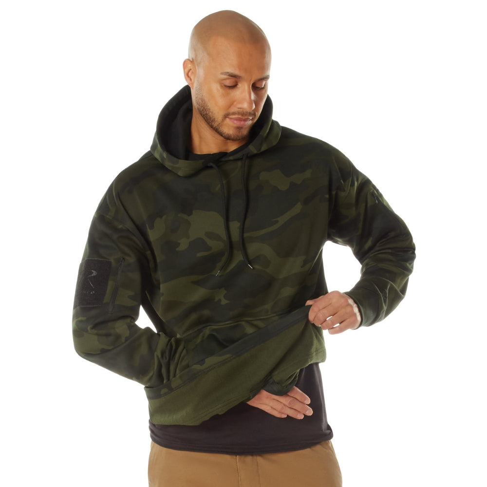 Rothco Concealed Carry Midnight Camo Hoodie (Midnight Woodland Camo) - 4
