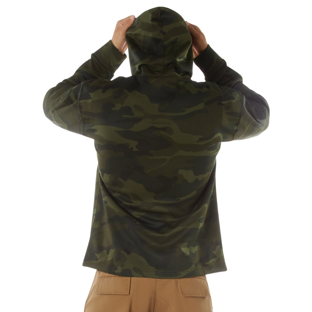 Rothco Concealed Carry Midnight Camo Hoodie (Midnight Woodland Camo) - 7