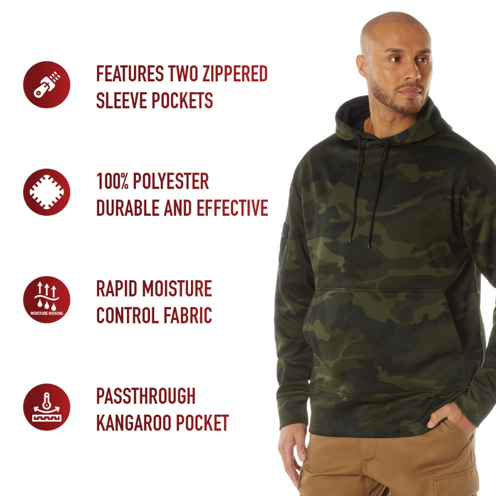 Rothco Concealed Carry Midnight Camo Hoodie (Midnight Woodland Camo) - 9
