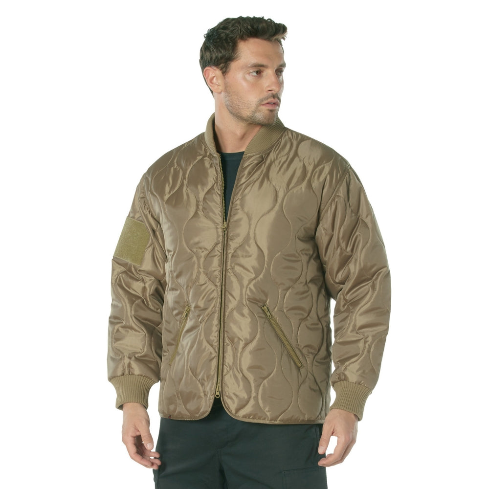 Original German Army Quilted Jacket Parka Liner - Warm Winter Outdoor Jacket  for Men Quilt Liner Olive at  Men's Clothing store