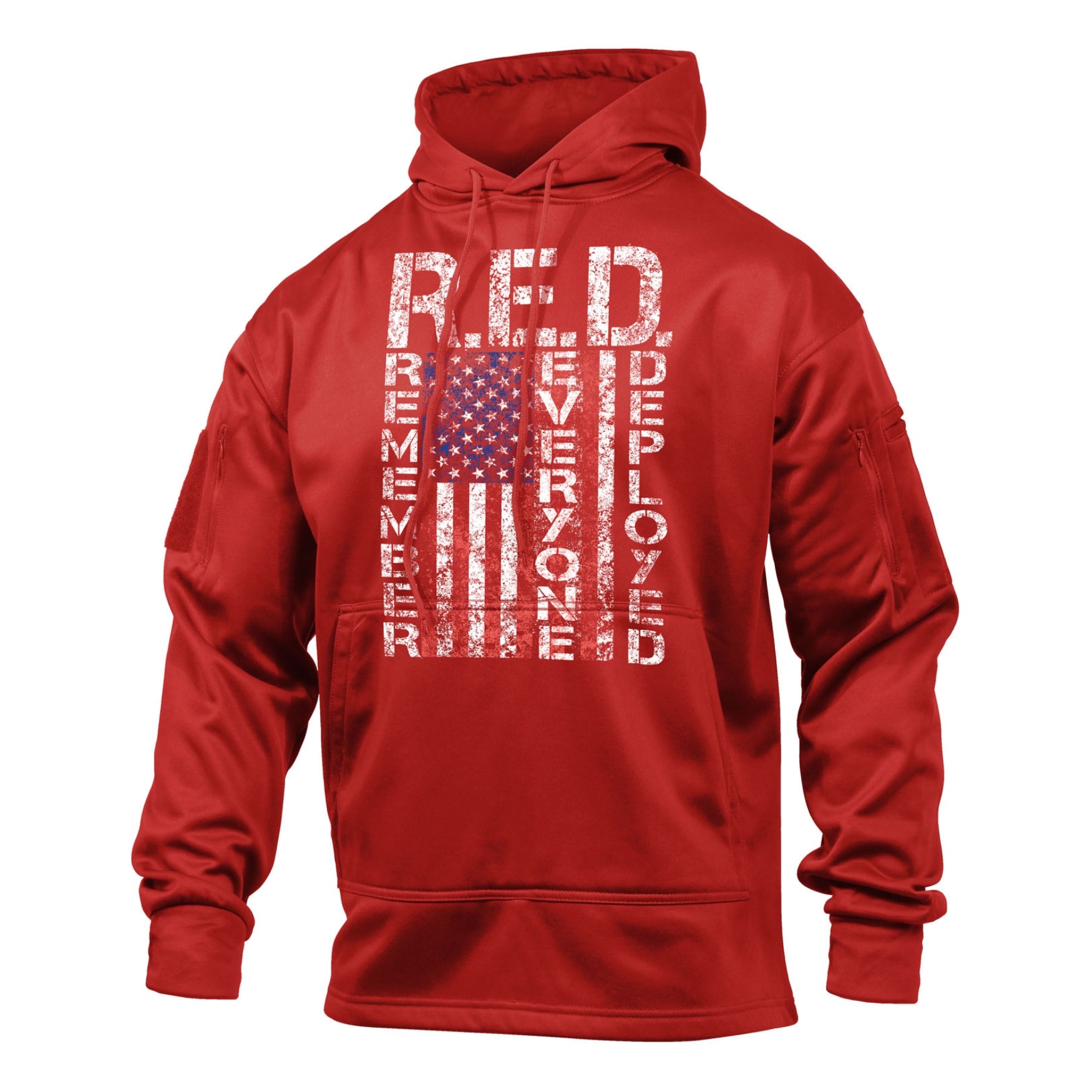 Rothco Concealed Carry R.E.D. (Remember Everyone Deployed) Hoodie (Red)