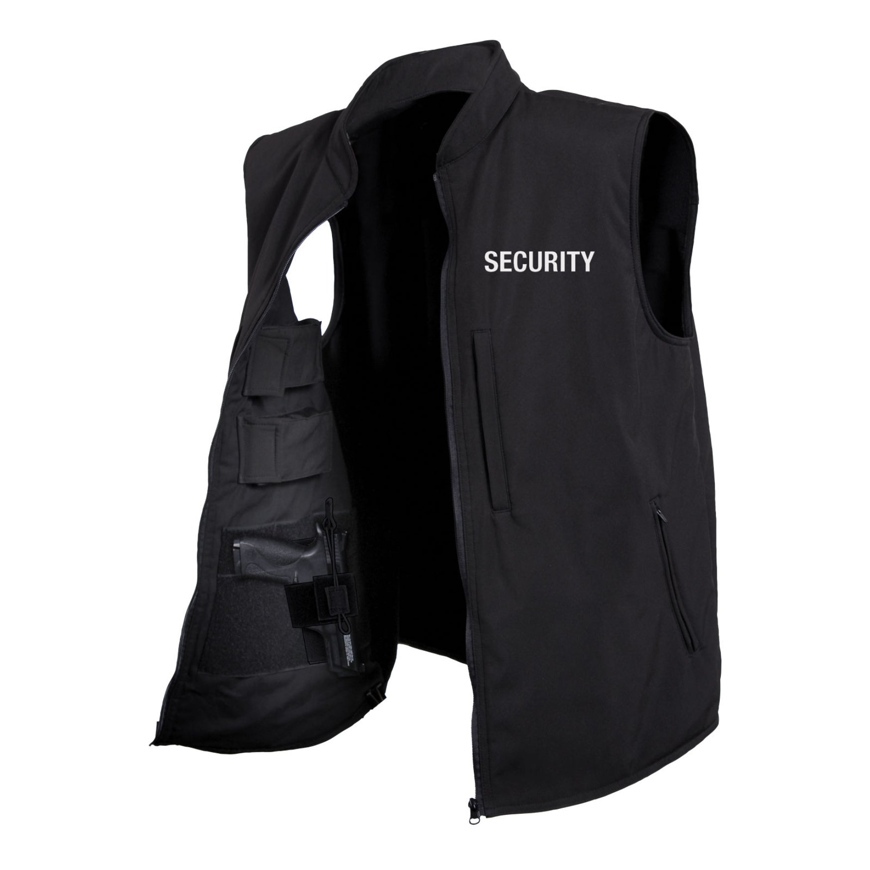 Rothco Concealed Carry Soft Shell Security Vest - Black - 1