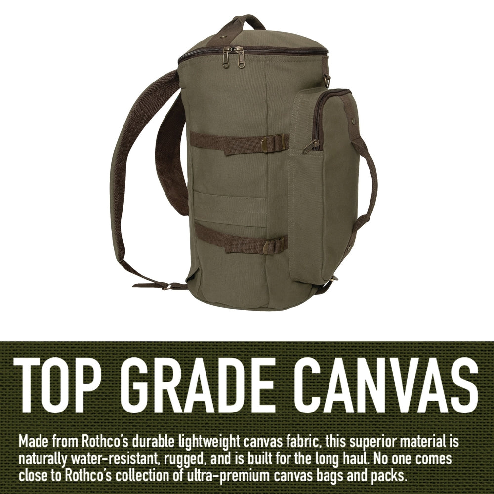 Rothco Convertible Canvas Duffle / Backpack - 19 Inches