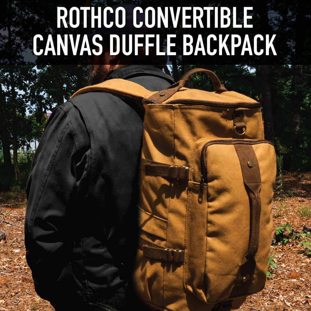 Rothco Convertible Canvas Duffle / Backpack - 19 Inches - 24