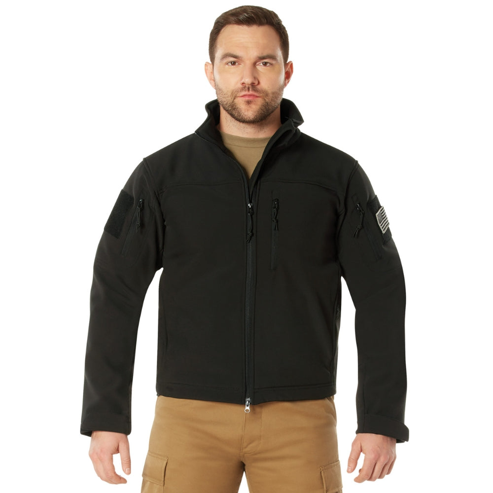 Rothco Covert Ops Lightweight Soft Shell Jacket (Black) - 1