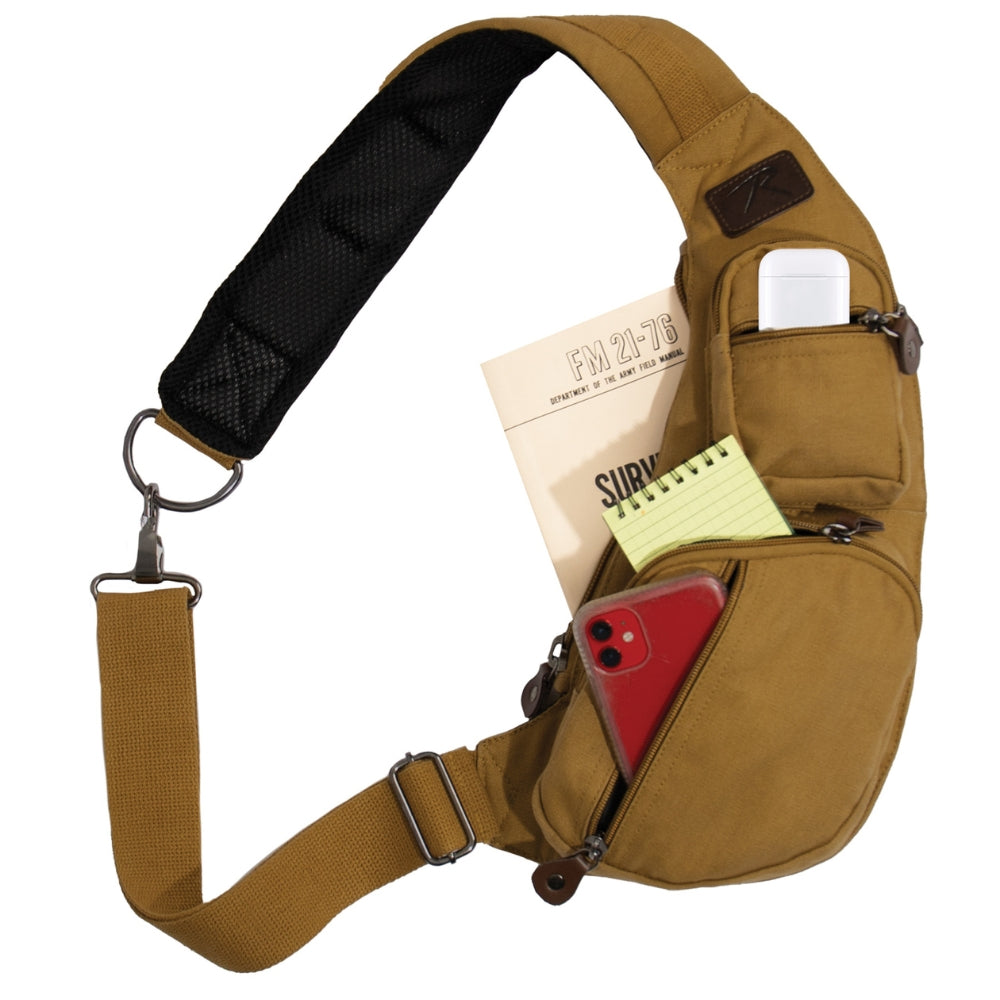 Rothco Crossbody Canvas Sling Bag | All Security Equipment - 11