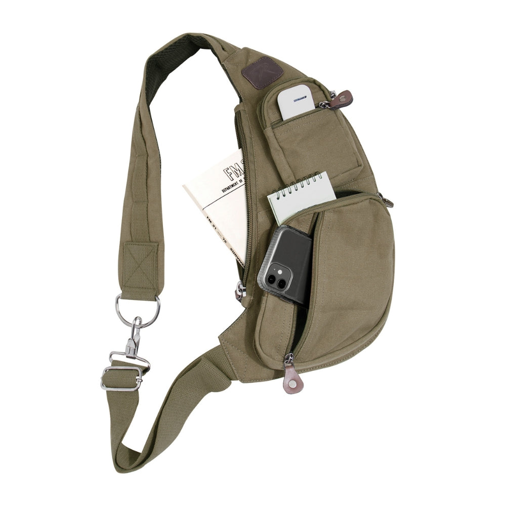 Rothco Crossbody Canvas Sling Bag | All Security Equipment - 3