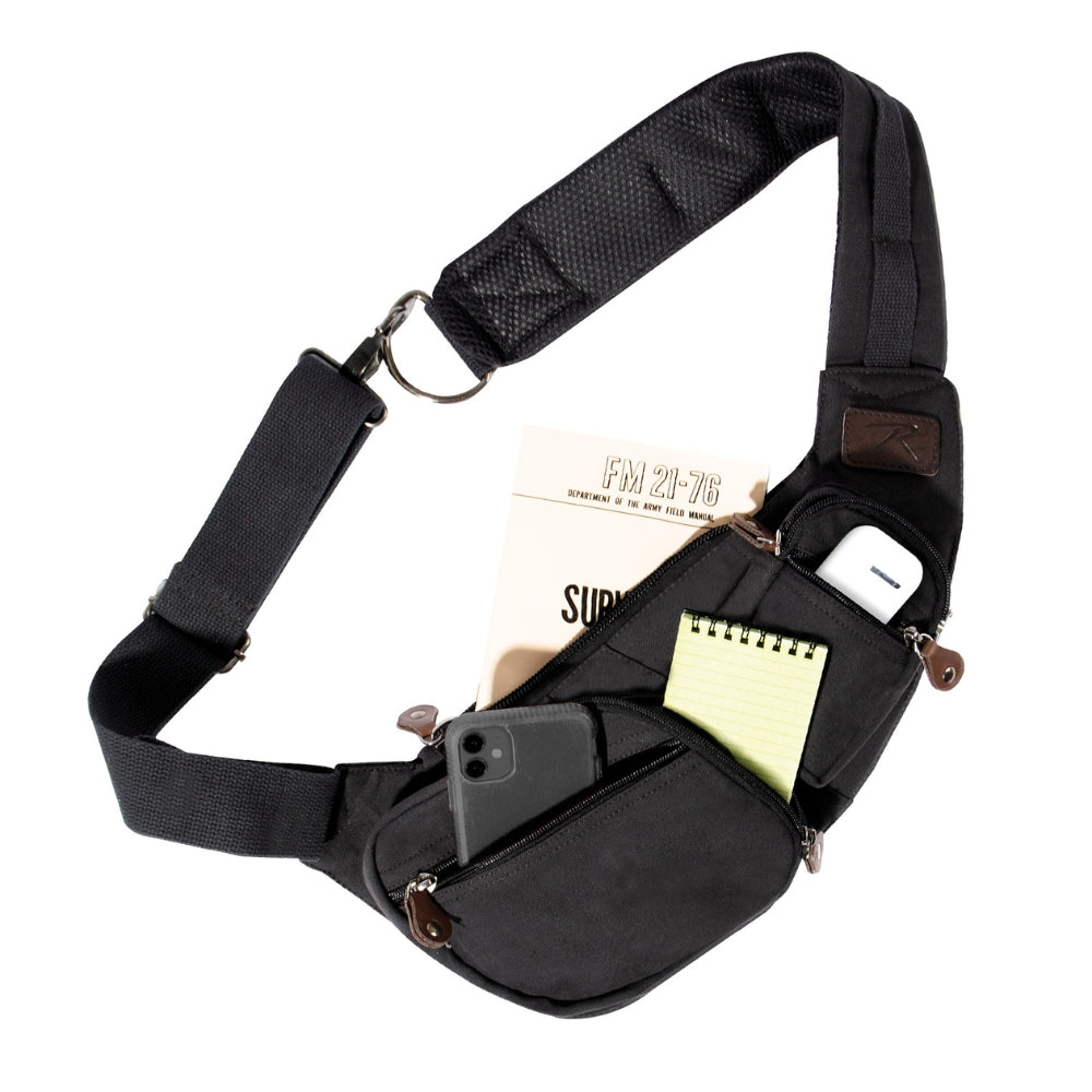 Rothco Crossbody Canvas Sling Bag | All Security Equipment - 8