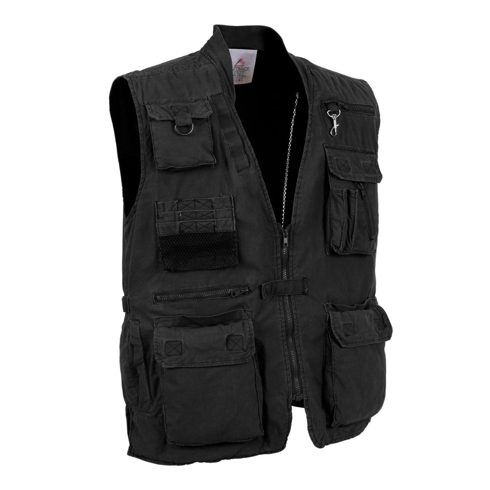 Rothco Deluxe Safari Outback Vest (Black) | All Security Equipment - 3