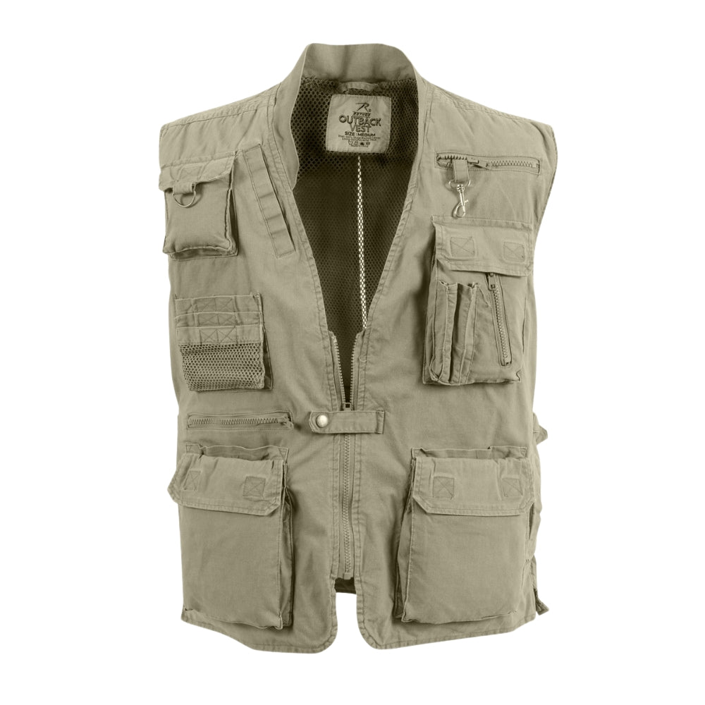 Rothco Deluxe Safari Outback Vest (Khaki) | All Security Equipment