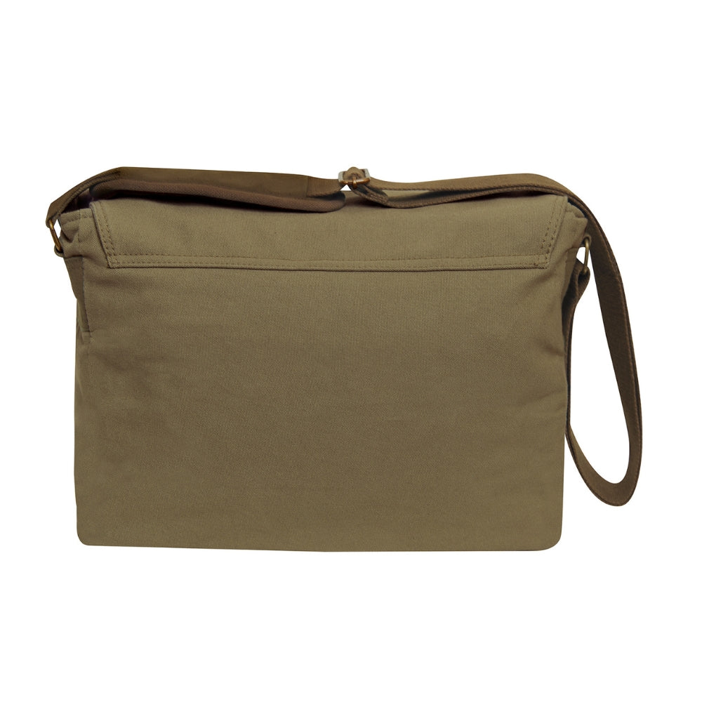 Rothco Deluxe Vintage Canvas Messenger Bag - Olive Drab 613902027596 - 2