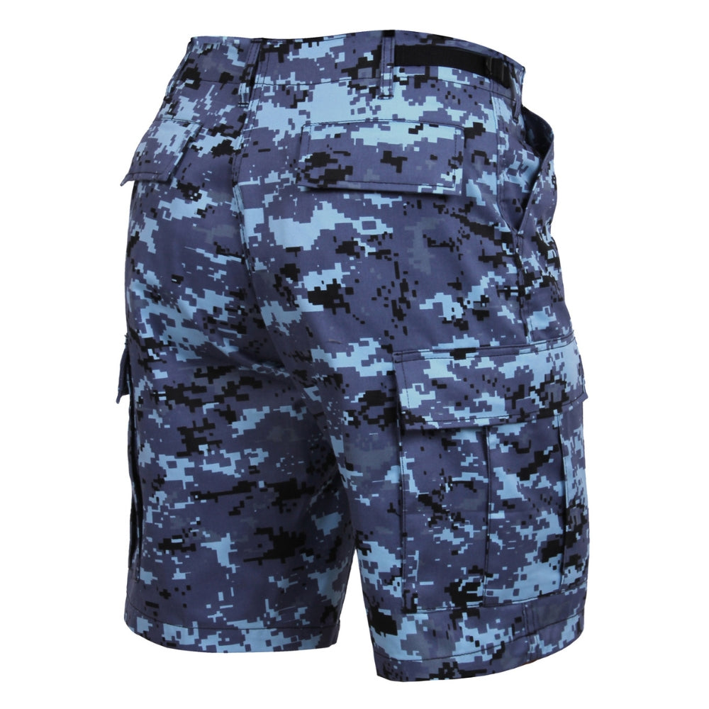 Rothco Digital Camo BDU Shorts (Sky Blue Digital Camo) - 3