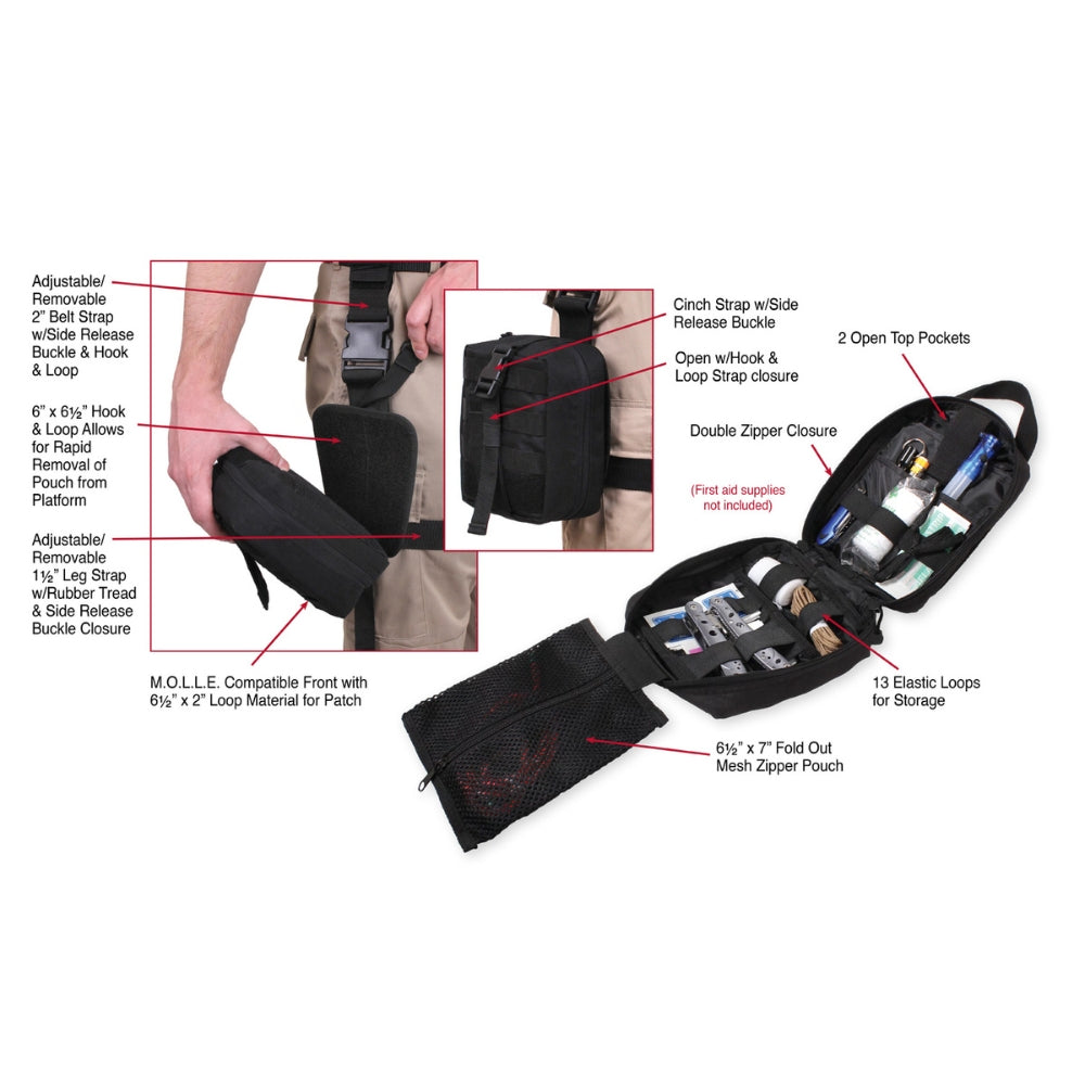 Rothco Drop Leg Medical Pouch | All Security Equipment - 8