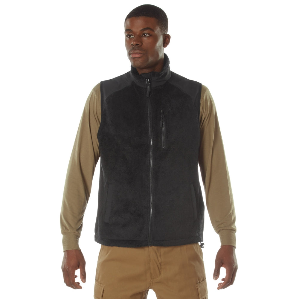 Rothco E.C.W.C.S. Fleece Vest (Black) | All Security Equipment - 1