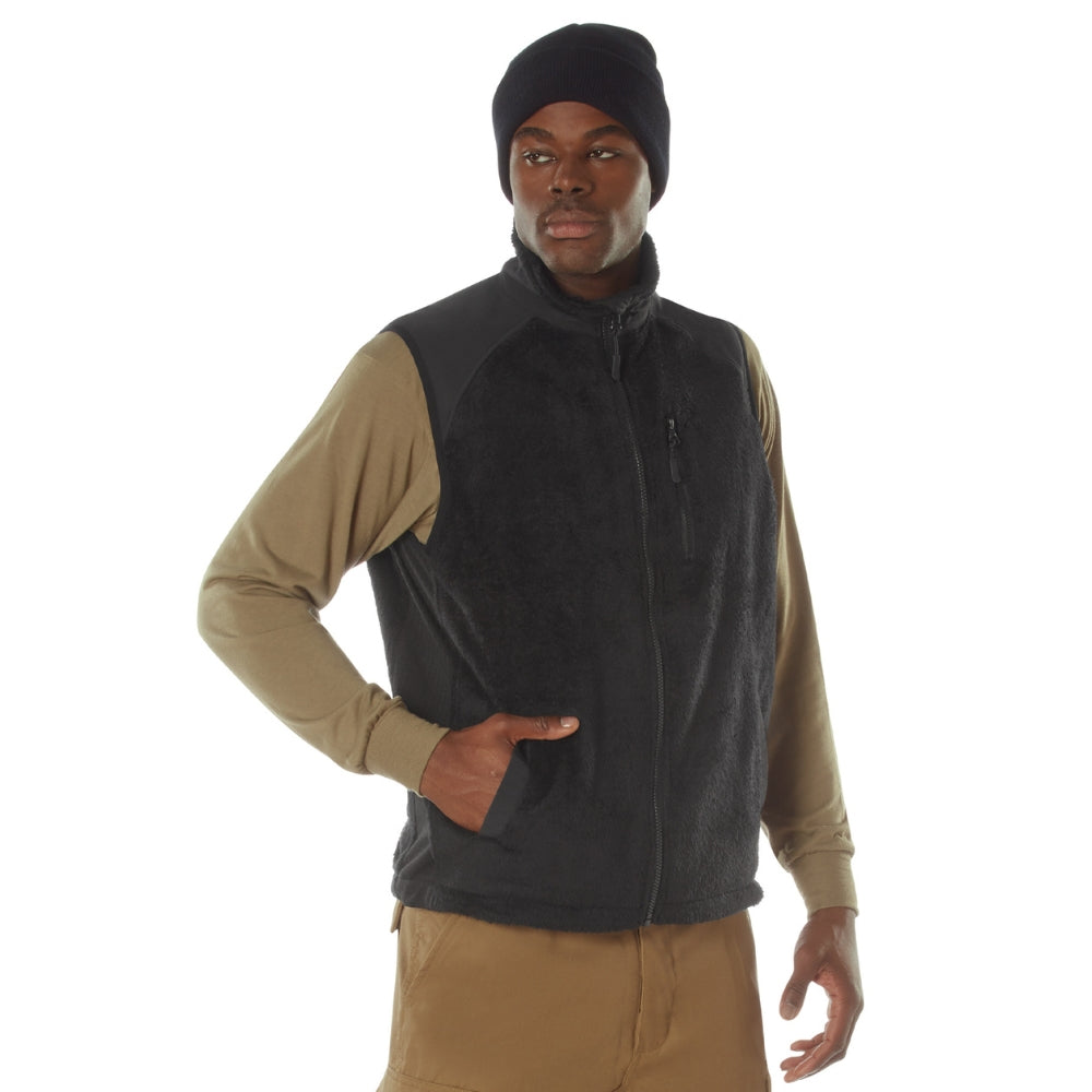 Rothco E.C.W.C.S. Fleece Vest (Black) | All Security Equipment - 2