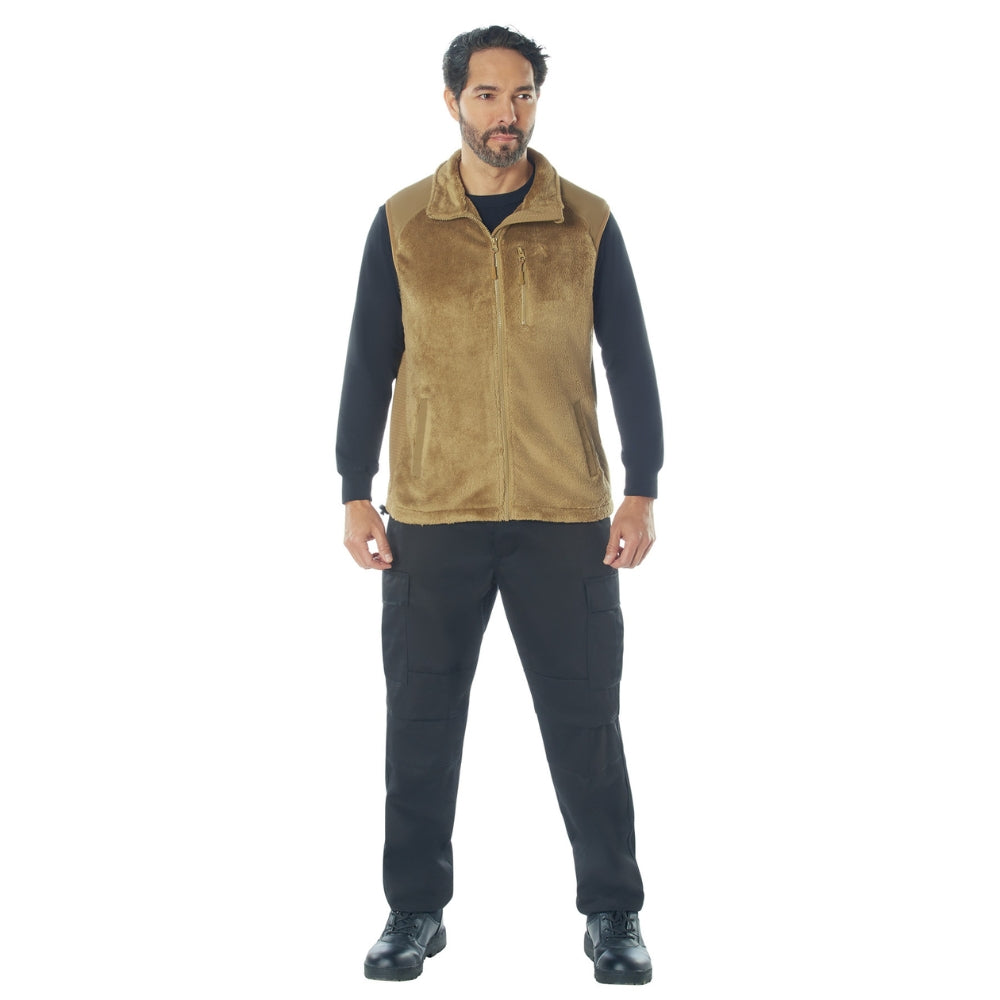 Rothco E.C.W.C.S. Fleece Vest (Coyote Brown) | All Security Equipment - 4