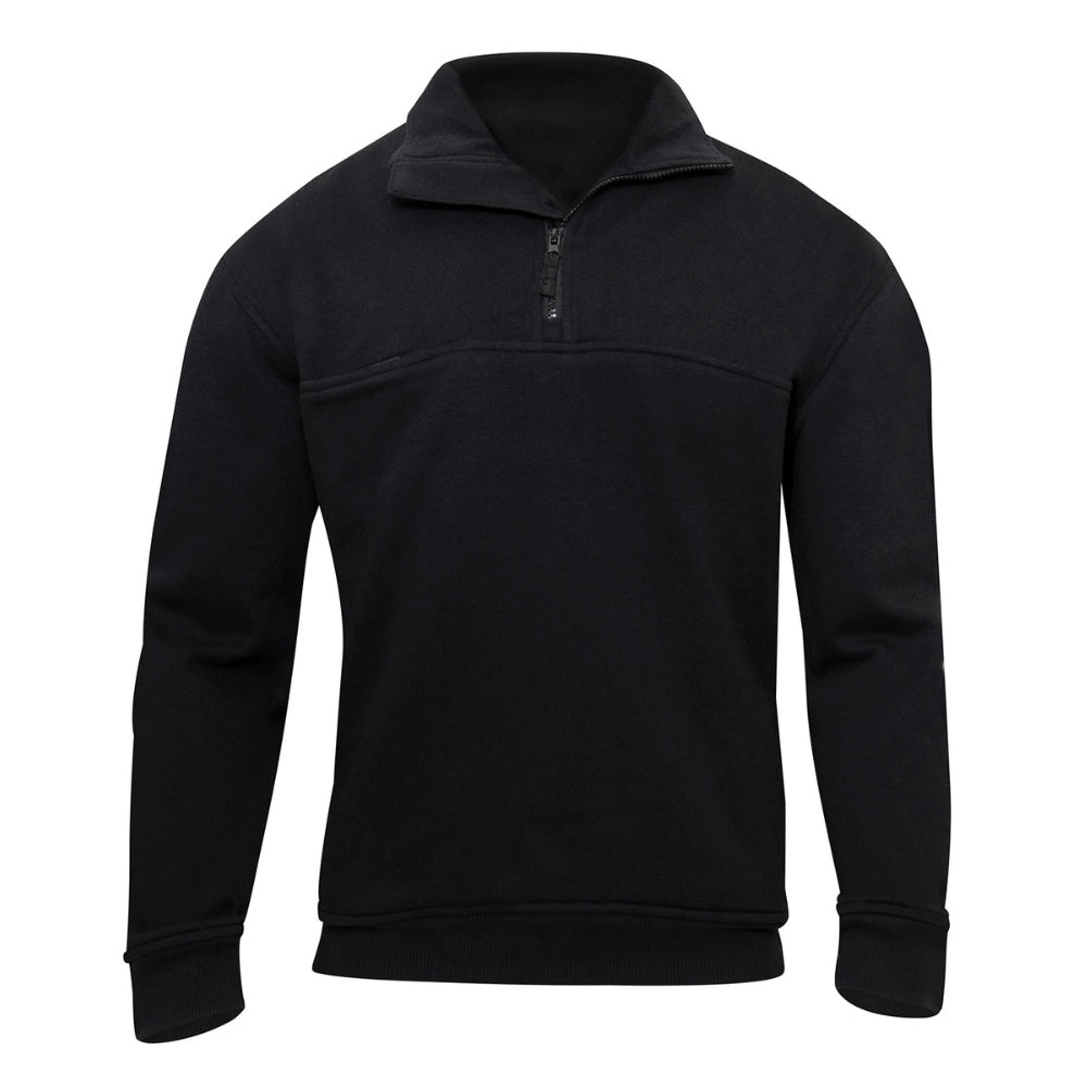 Rothco Firefighter / EMS Quarter Zip Job Shirt (Black) - 2