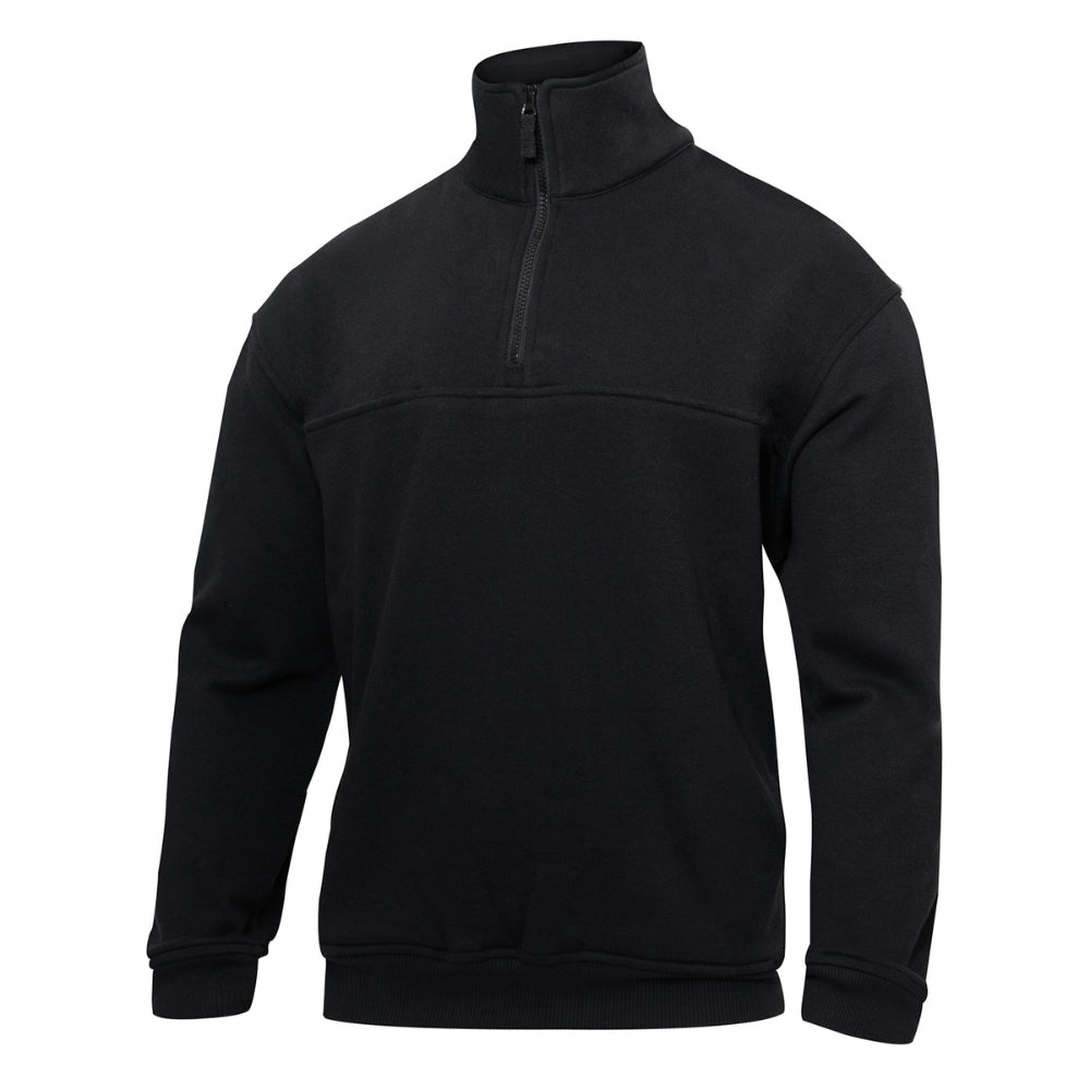 Rothco Firefighter / EMS Quarter Zip Job Shirt (Black) - 3