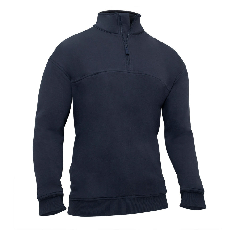 Rothco Firefighter / EMS Quarter Zip Job Shirt (Midnight Navy Blue) - 1