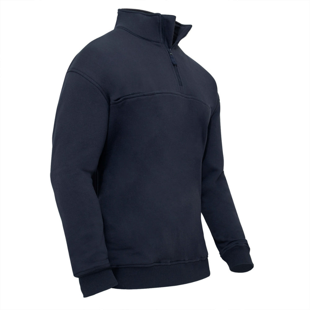 Rothco Firefighter / EMS Quarter Zip Job Shirt (Midnight Navy Blue) - 2