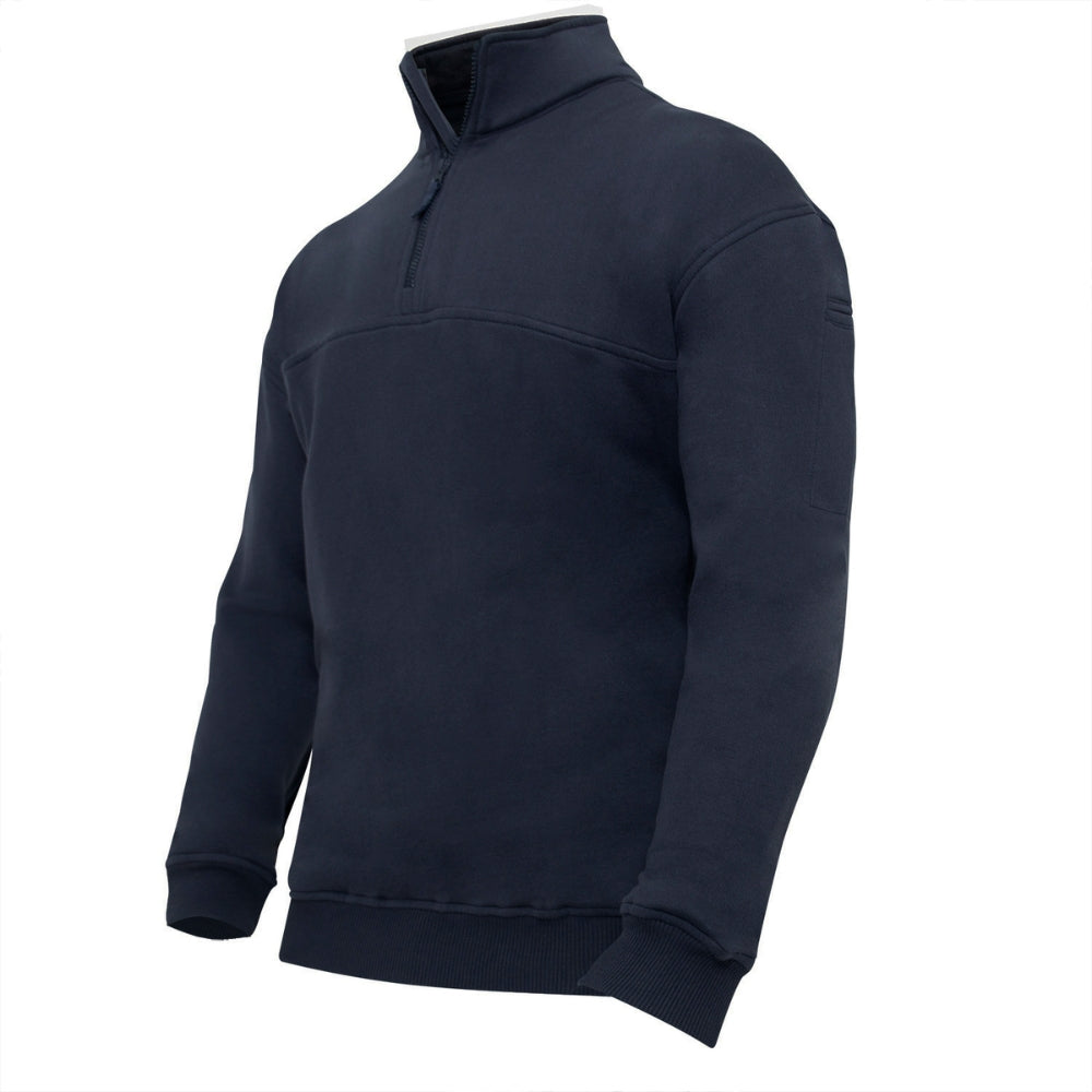 Rothco Firefighter / EMS Quarter Zip Job Shirt (Midnight Navy Blue) - 3